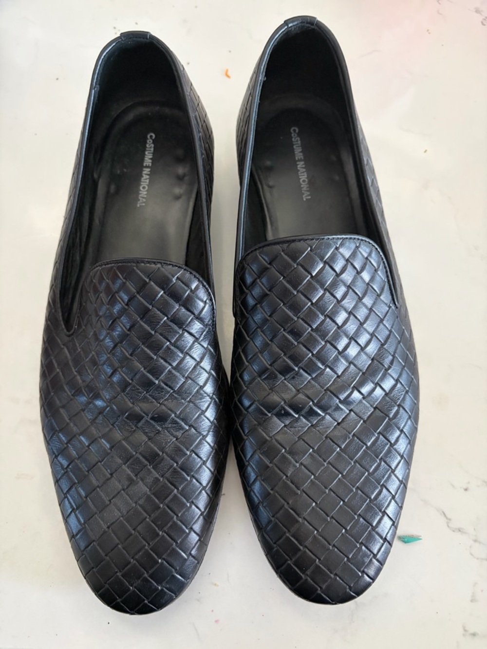 Costume National Woven Leather Smoking Slippers $695 Retail ~ Size 11